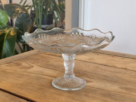 Glas Vintage Tazza op hoge voet 22,5 cm