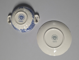 Villeroy en Boch Burgenland blauw Soepkom met schotel (plat oortje)
