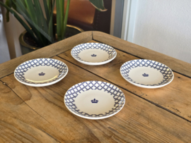 Royal Boch Belgium decor Old Dutch set 4x Bordje Theezakjeslegger 11 cm
