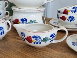 Boerenbont Boch Theeservies model Zeeland 8 personen (groen stempel)