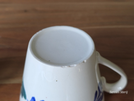 Boerenbont Regout Royal Sphinx set 2x robuuste chocoladekop met schotel 9,5 cm