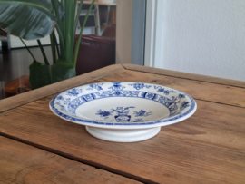 Potiche blauw Petrus Regout Tazza op lage voet 22 cm