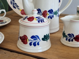 Boerenbont Boch Koffieservies model Classic 6 personen (zwarte stempel)