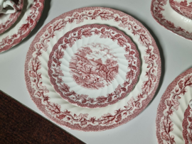 Engels rood Jachtservies Myott's Country Life Eetservies 8-pers