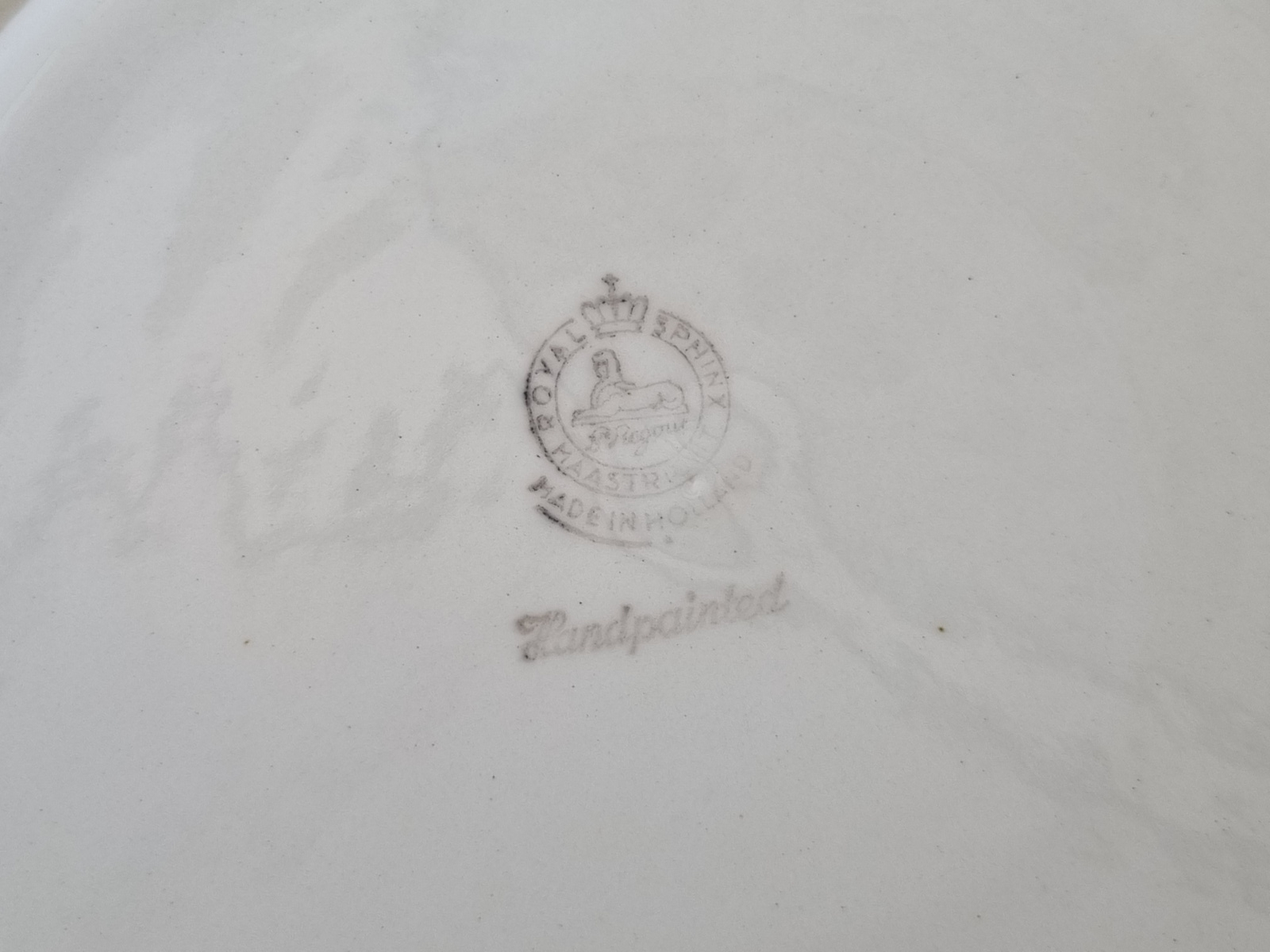 Oud Boerenbont Regout | Royal Sphinx plat Dinerbord 24,5 cm