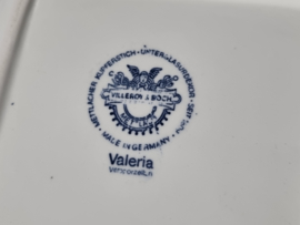 Verkocht = Villeroy en Boch Valeria blauw vierkante schaal 15 cm