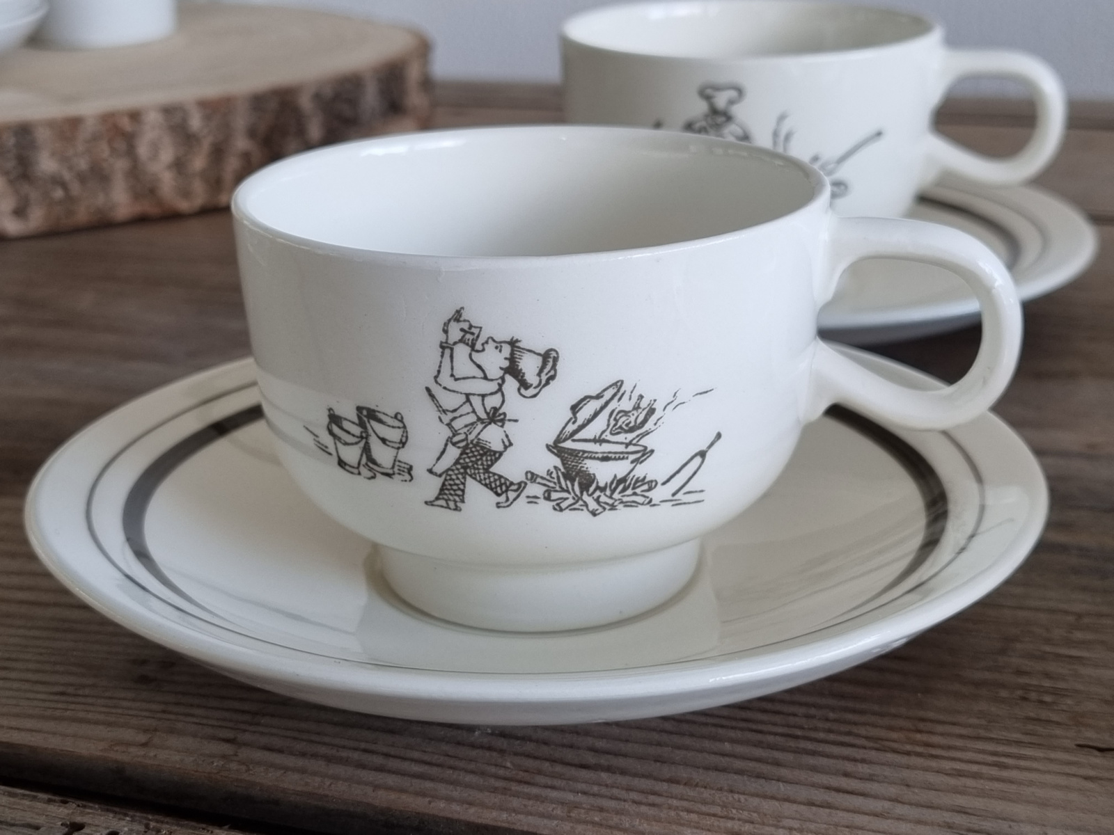 Regout California set 6x Kop en schotel