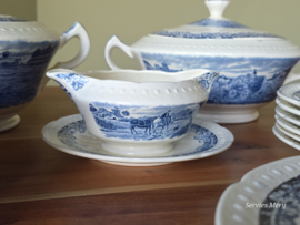 Boerenhoeve blauw Societe Ceramique Eetservies 6 personen