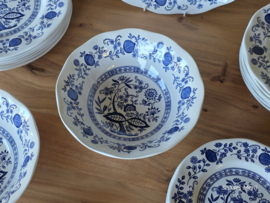 Engels blauw Enoch Wedgwood Blue Onion eetservies 6 personen