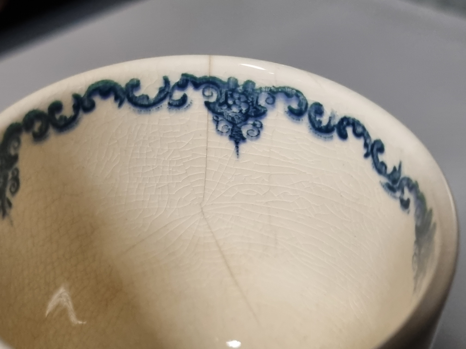 Engels Mason's Fruit Basket grote Eierdop met haarlijn (zeldzaam) 9,5 cm