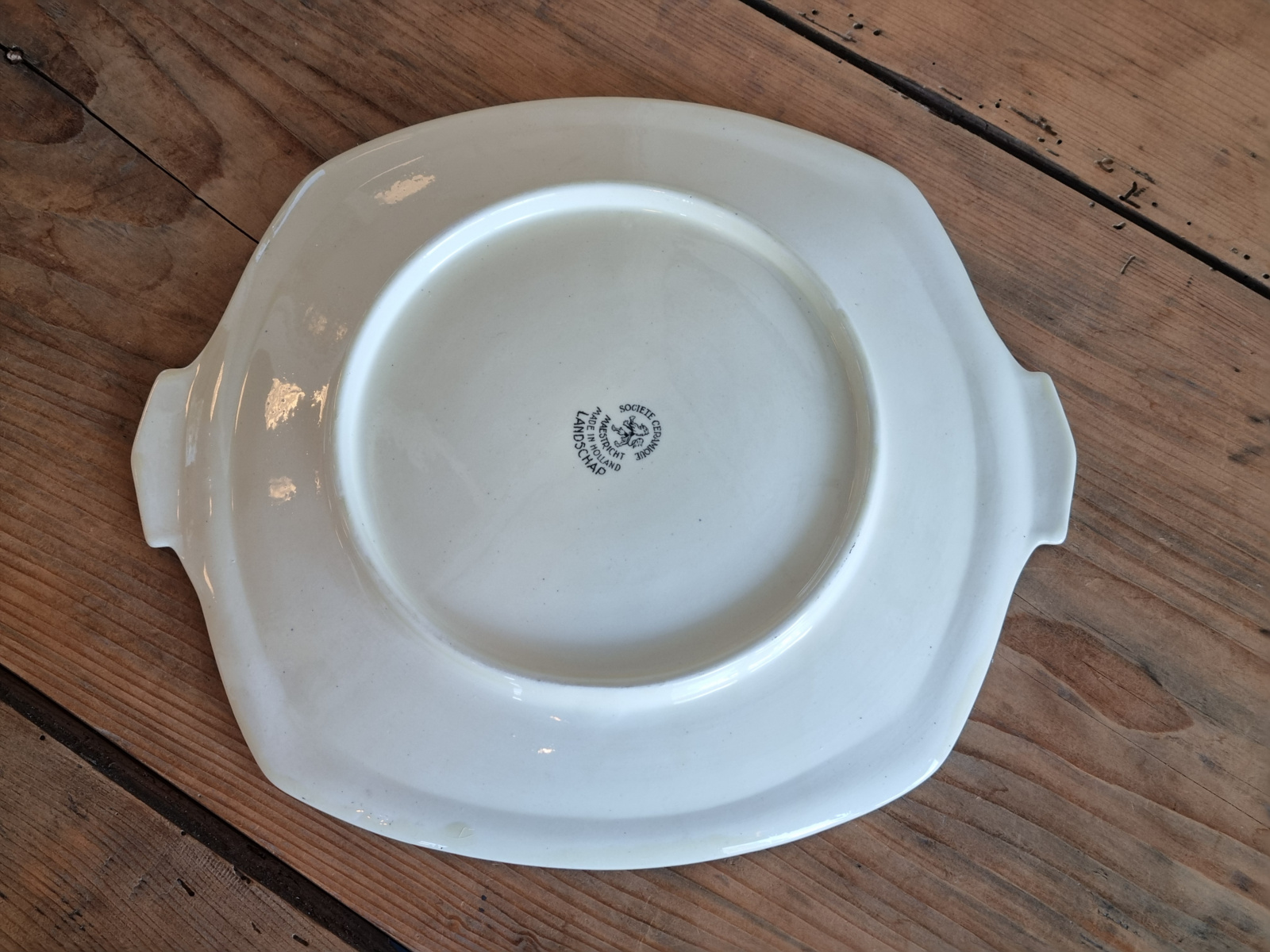 Landschap Zwart Societe Ceramique Gebakschaal Vlaaibord 25 cm