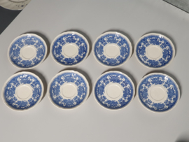 Villeroy en Boch Burgenland blauw set 8x Koffie Kop en schotel