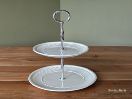 Wedgwood Edme Etagere (bijzondere borden) 2-laags zilverkleurig