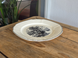 Landschap Zwart Societe Ceramique Pannenkoekenbord 30 cm (hoekig model)