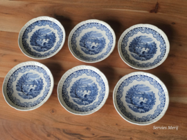 Boerenhoeve blauw Societe Ceramique set 6x kop en schotel