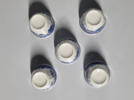 Villeroy en Boch Burgenland blauw Set 5x laag eierdopje (Zeldzaam)