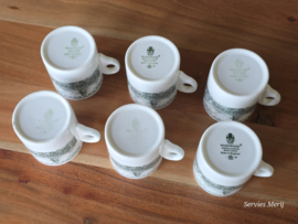 Wedgwood Metallised Hotelware set 6x kopjes 5,5 cm hotelporselein