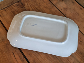 Petrus Regout Marines lichtblauw rechthoekige serveerschaal 37 cm