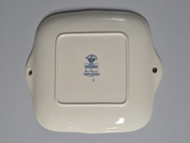 Engels Mason's Fruit Basket blauw vierkante schaal met greepjes 24 cm