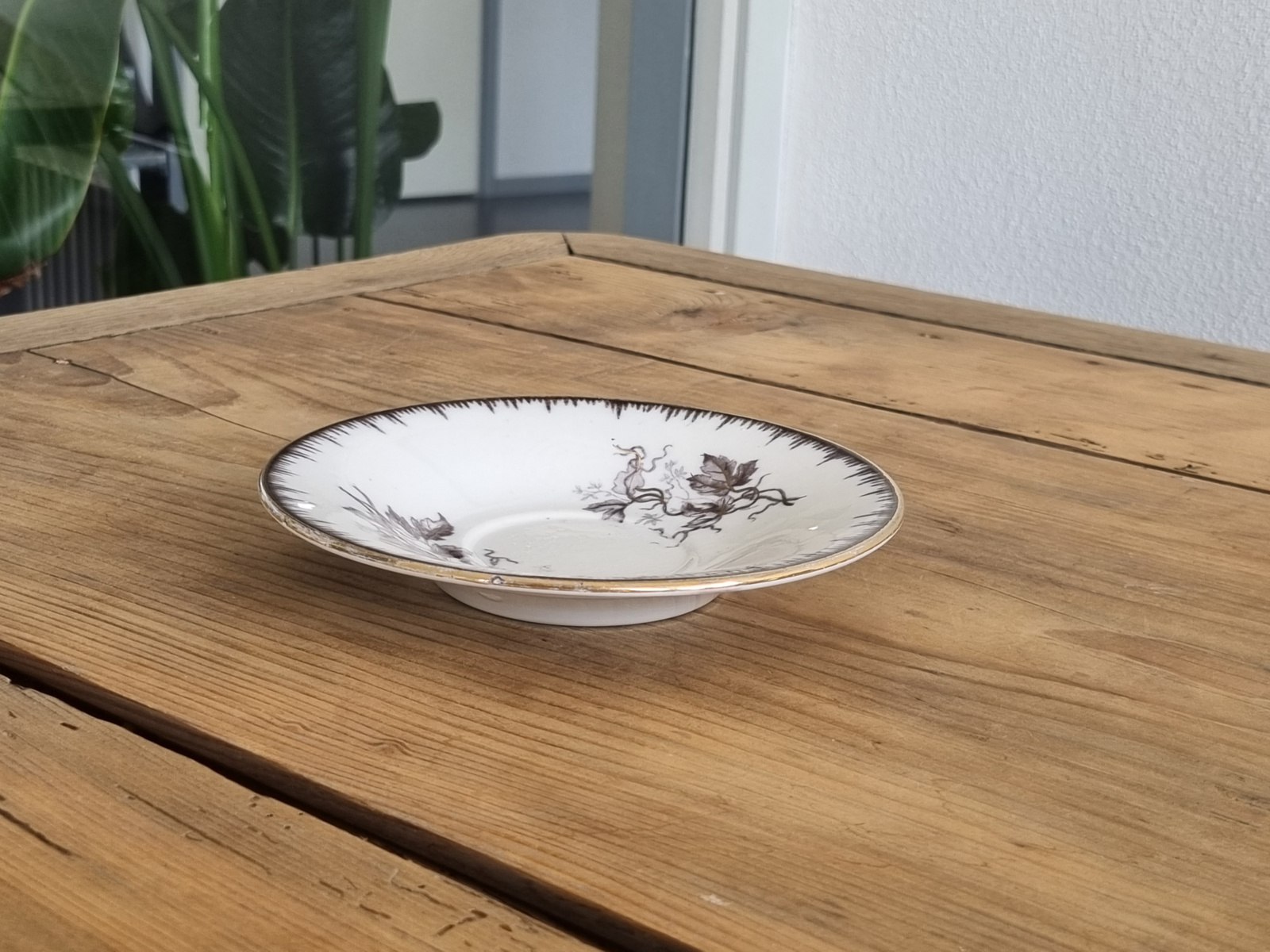 Societe Ceramique Olga wit/zwart losse Schotel 15 cm