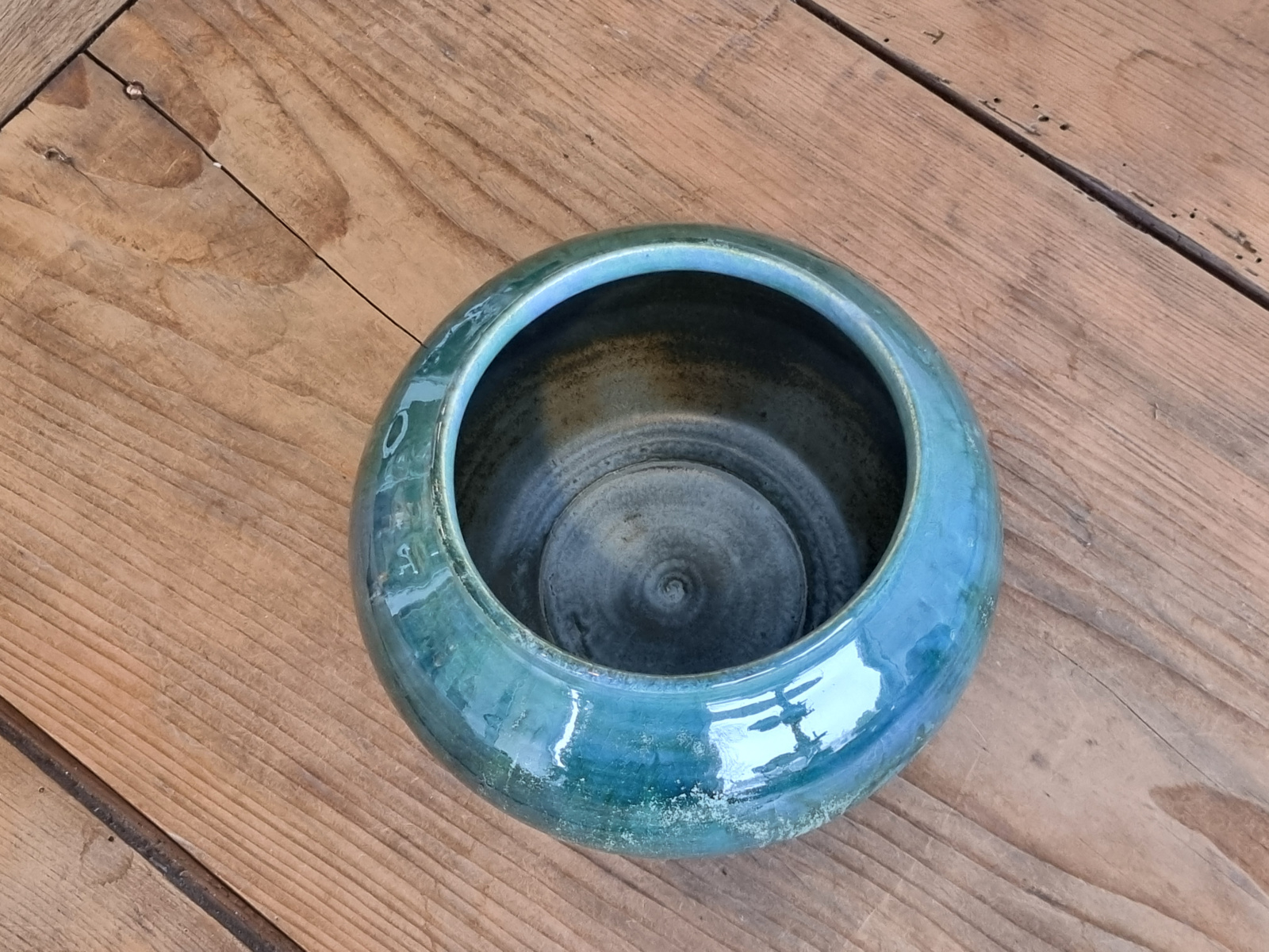Vintage groen Vaas Bloemenvaas Ellen B.