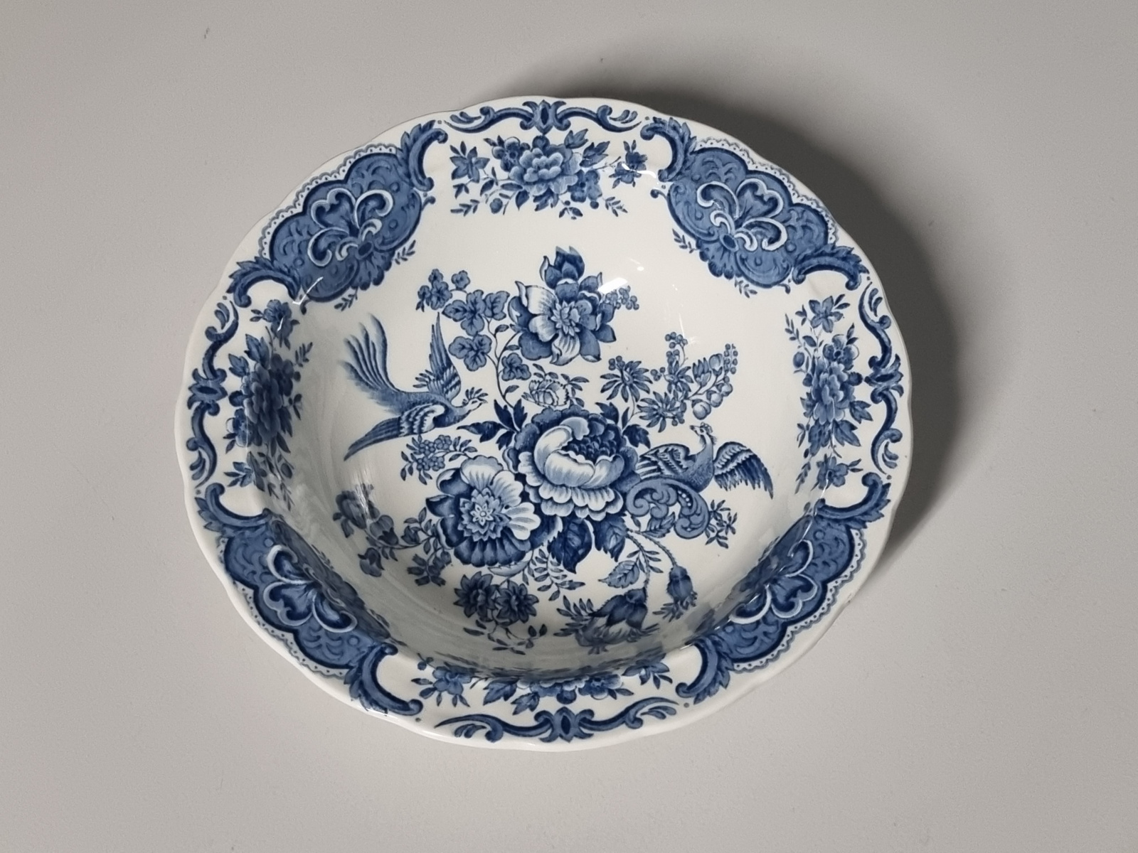Engels Ridgway Windsor blauw hoge ronde schaal 20 cm