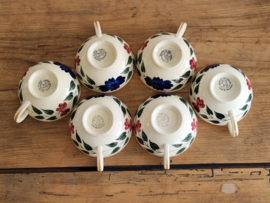Boerenbont 418 Societe Ceramique set 6x  Thee Kop en schotel