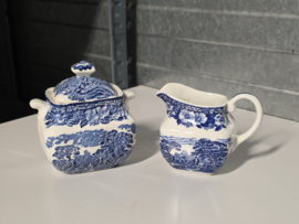 Engels blauw Enoch Wedgwood Woodland Roomstel (groter model)
