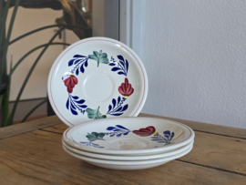 Boerenbont Boch set 4x thee kop en schotel (klein model, rond oortje)