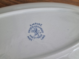 Societe Ceramique Empire blauw Serveerschaaltje 25,5 cm