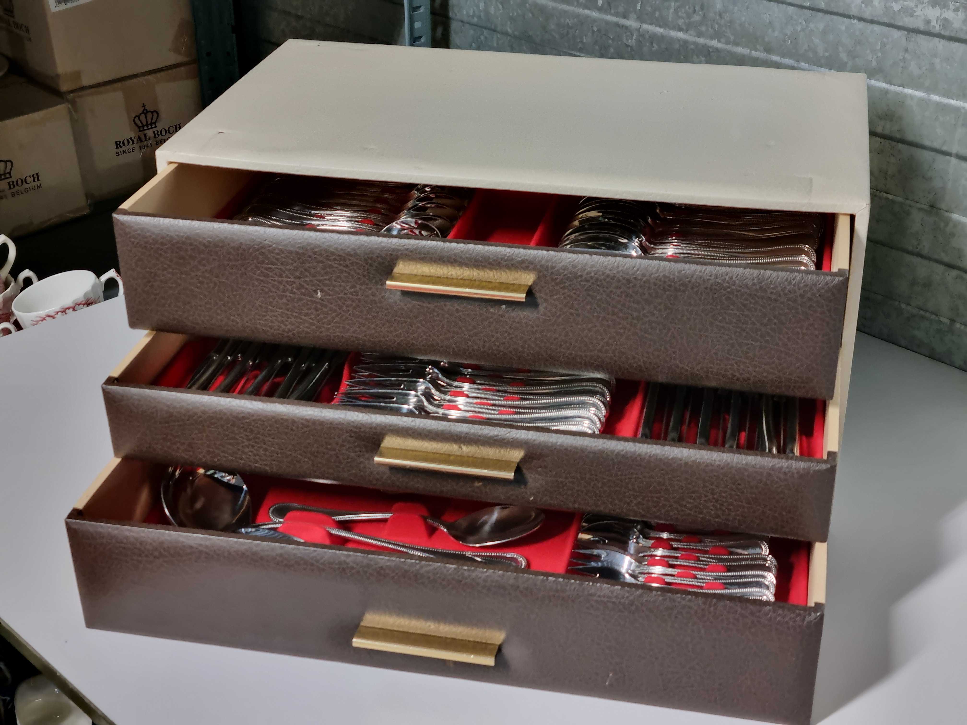 Bestek set Wirths Rostfrei Solingen 12 personen 124 delen