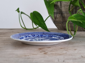Societe Ceramique decor Willow blauw Onderbordje voor Jampotje of Snoeppotje 14 cm
