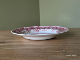 Engels rood Meakin Romance diep bord 23 cm