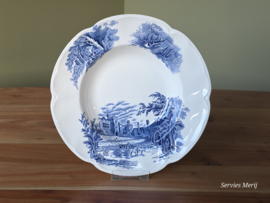 Engels blauw Johnson Bros Haddon Hall diep pasta curry bord 25,5 cm