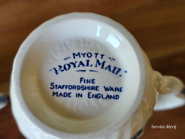 Engels blauw Myott Royal Mail Postkoets roomstel