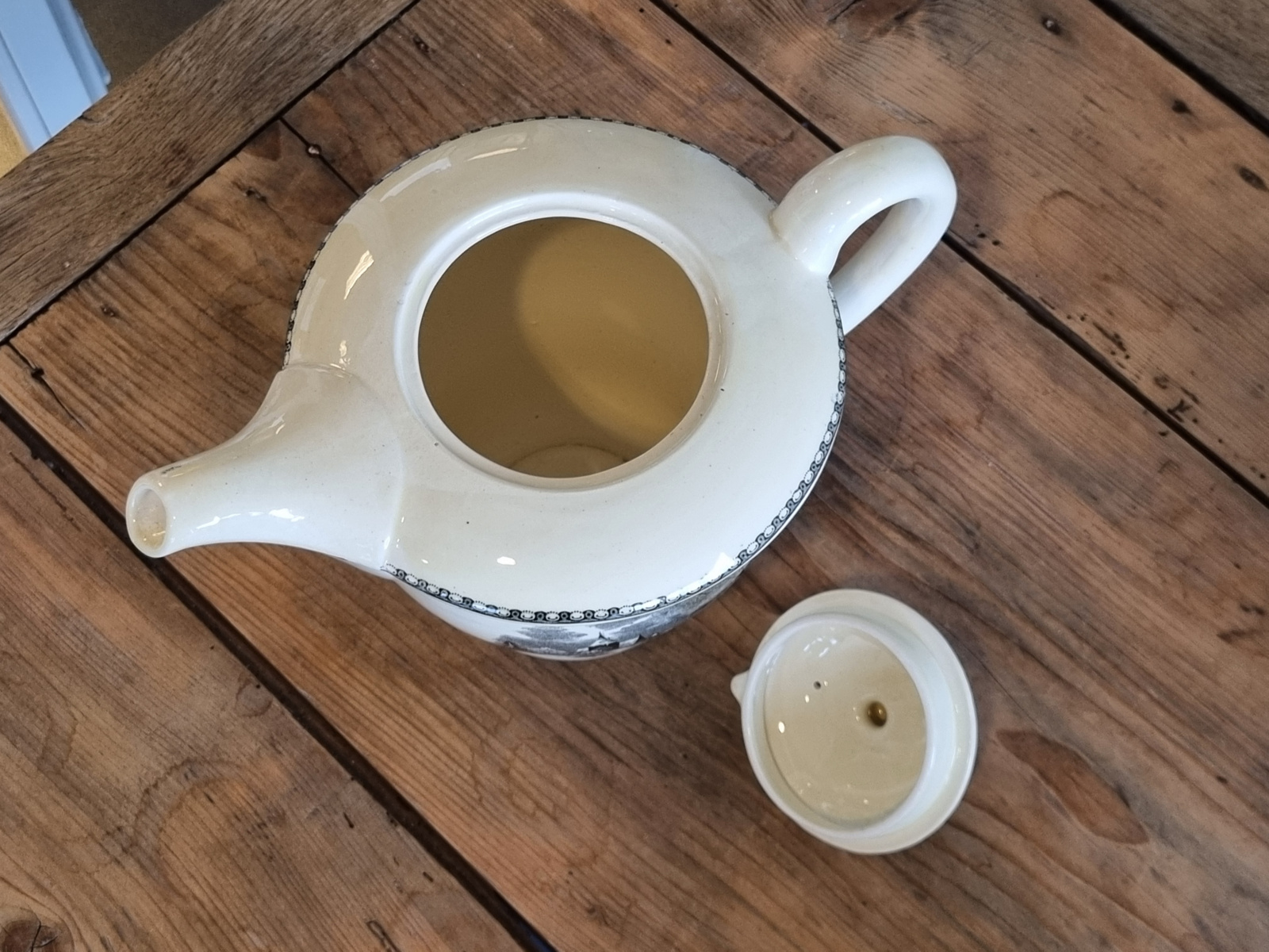 Landschap Zwart Société Céramique Koffiepot (rond model)