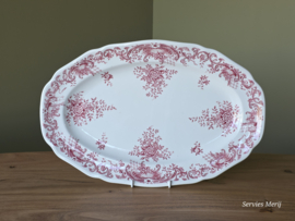 Villeroy en Boch Valeria rood ovale schaal 41 cm