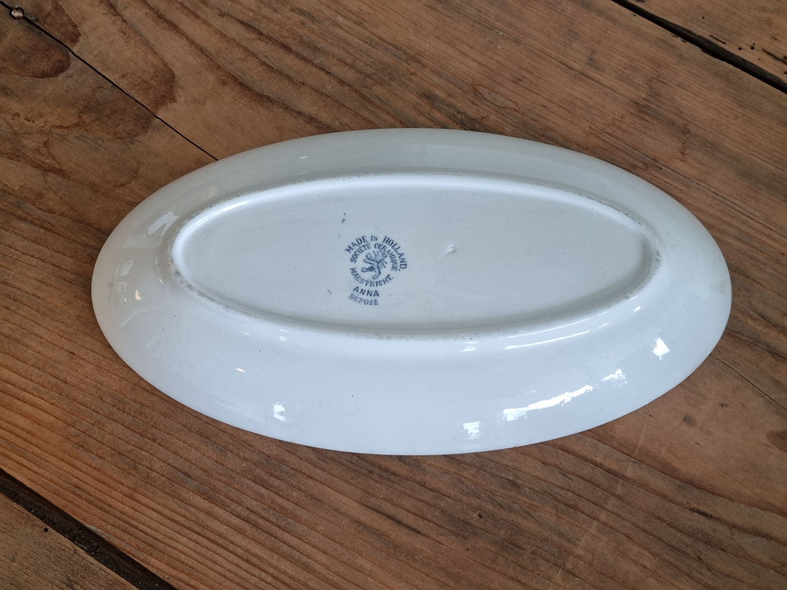 Societe Ceramique decor Anna grijs ovaal schaaltje 26 cm