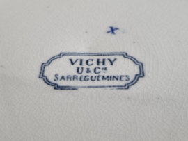 Sarreguemines Vichy serveerbord pannenkoekenbord 31 cm
