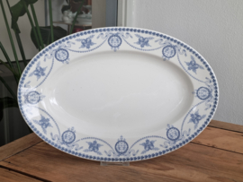 Societe Ceramique Empire blauw robuuste Serveerschaal 41 cm