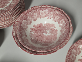 Engels rood Enoch Wedgwood Woodland eetservies 24 personen