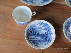 Engels blauw Johnson Bros Haddon Hall serviesset 2 personen