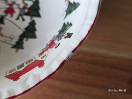 Engels Mason's Christmas Village 1983 Kerstservies hoge schaal 23,5 cm (craquelee)