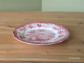 Engels rood Palissy Avon Scenes ontbijtbordje 20 cm