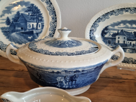 Boerenhoeve blauw Societe Ceramique Eetservies 8-pers.