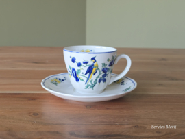 Villeroy en Boch Phoenix blau koffie kop en schotel