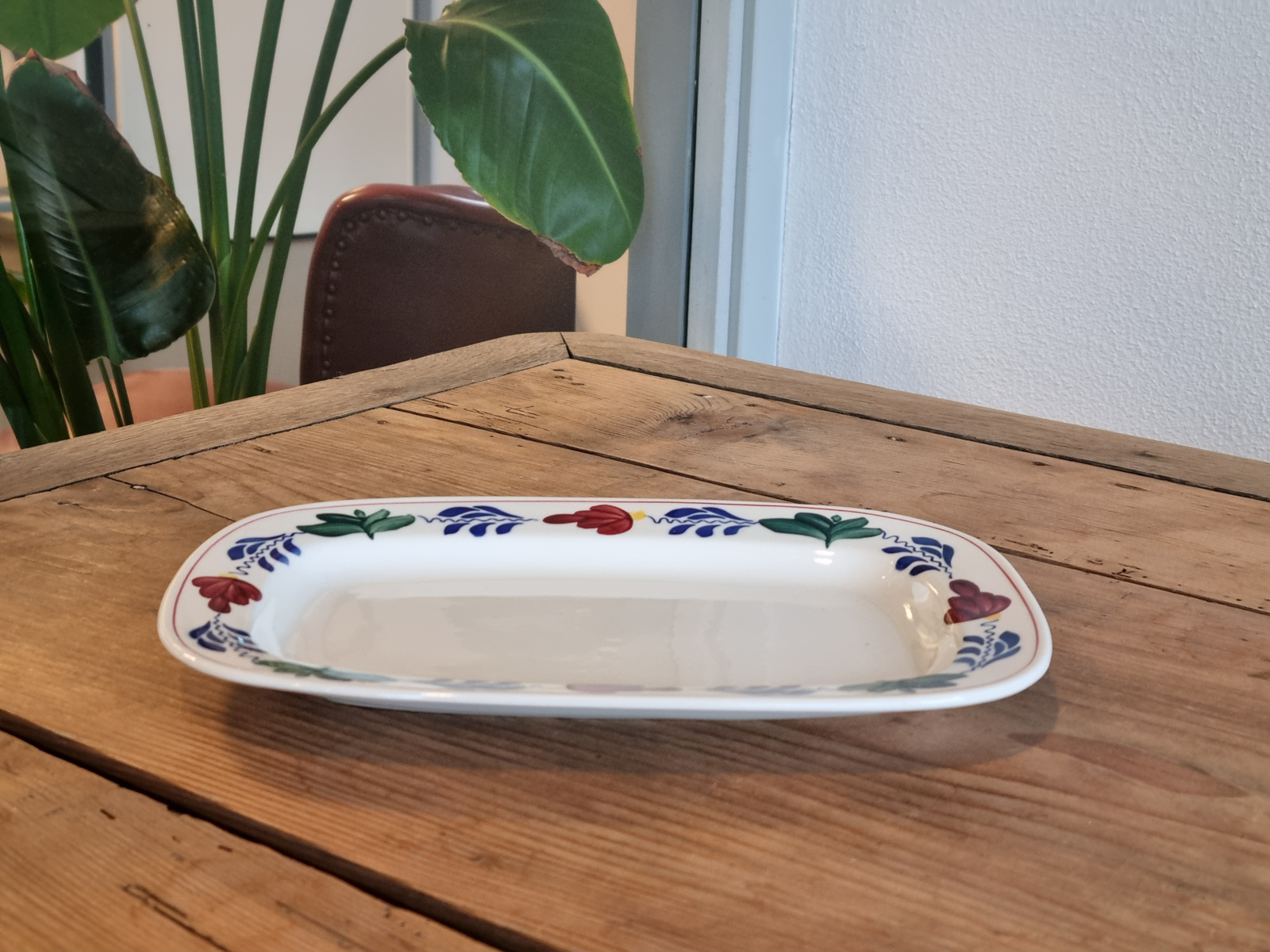 Boerenbont Boch rechthoekige schaal 26 cm