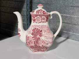 Engels rood Enoch Wedgwood Lochs of Scotland Koffiepot 18 cm