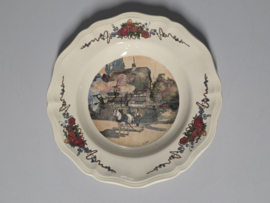 Frans Sarreguemines Obernai diep bord 25 cm (ploeg)
