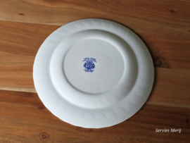 Engels blauw Wood & Sons Woods Ware English Scenery plat dinerbord 25 cm(ribbel rand)